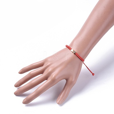 Unisex Adjustable Korean Waxed Polyester Cord Braided Bead Bracelets BJEW-JB04671-02-1