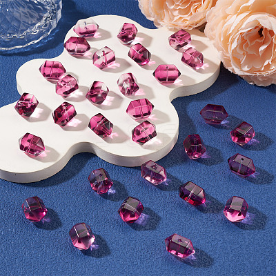 30Pcs Transparent Handmade Lampwork Beads LAMP-TADJ0001-12C-1
