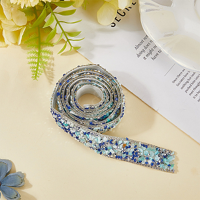 Resin Rhinestone Crystals Beaded Trim DIY-WH20050-05A-1