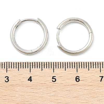 Brass Huggie Hoop Earrings LS-EJEW-K083-29P-1