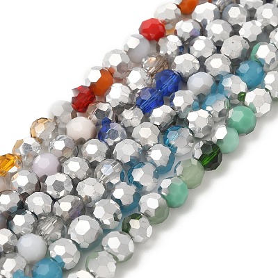 Electroplate Glass Beads Strands EGLA-P048-B-1