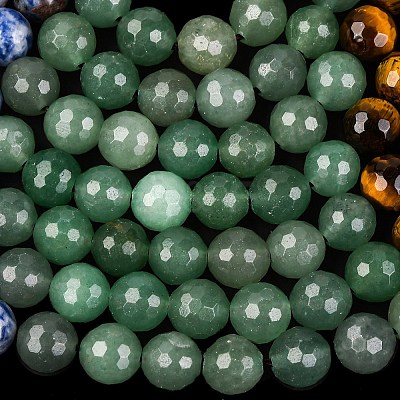 Chakra Theme Natural Red Rainbow Jasper & Yellow Aventurine & Tiger Eye & Green Aventurine & Blue Spot Stone & Lapis Lazuli & Amethyst Beads Strands G-F668-14-8mm-1