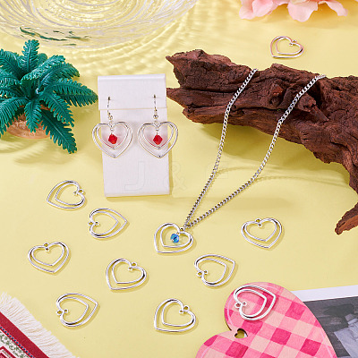 20Pcs Heart Iron Connector Charms FIND-TA0010-01-1