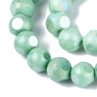 Ombre Effect Dyed Electroplate Opaque Glass Beads Strands EGLA-Q130-01A-09-1
