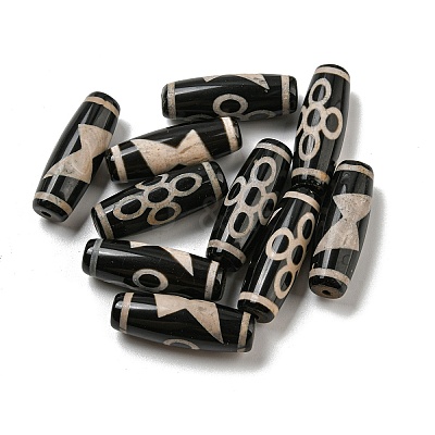 Tibetan Style dZi Beads Strands G-P526-B16-1