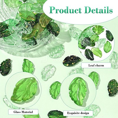 60Pcs 3 Styles Transparent Glass Pendants GLAA-YW0002-62-1