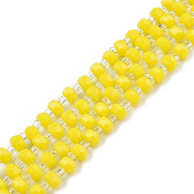 Opaque Solid Color Glass Beads Strands GLAA-N052-04-A05-1