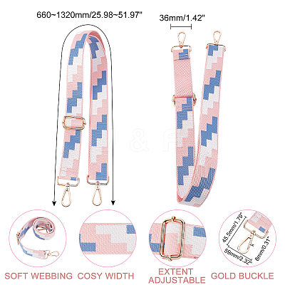 1Pc Flat Polyester Bag Strap FIND-PH0002-61B-1