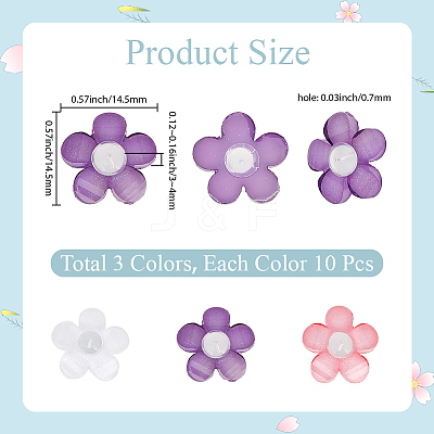 30Pcs 3 Colors Acrylic Ear Nuts FIND-SC0021-19-1