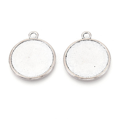 Tibetan Style Alloy Pendants Cabochon Settings PALLOY-N178-12AS-F-1