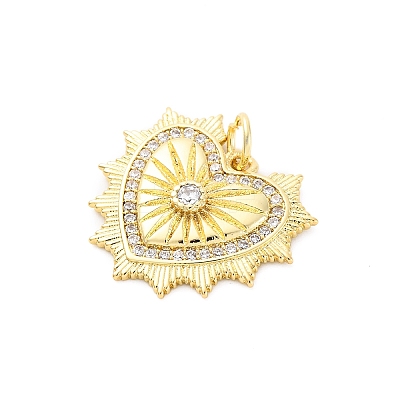 Brass Micro Pave Cubic Zirconia Pendants KK-D325-61G-03-1