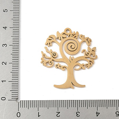 304 Stainless Steel Pendants STAS-V016-09G-1