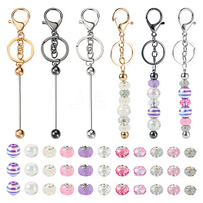 DIY Beadable Keychain Making Kit DIY-TA0006-48-1