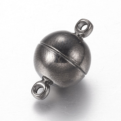 Brass Magnetic Clasps with Loops PALLOY-MC043-3B-1