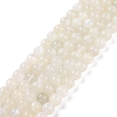 Natural White Moonstone Beads Strands G-F306-05AB-8mm-1