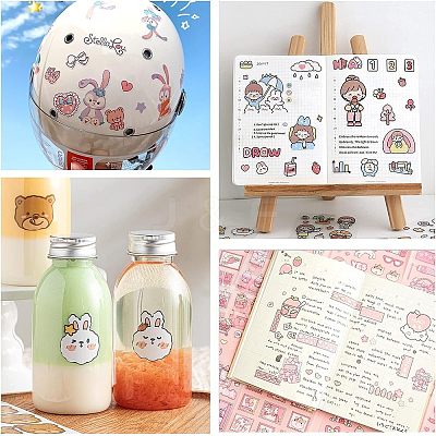 Glitter Self Adhesive Waterproof Hot Stamping Stickers DIY-PH0001-95-1
