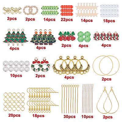 DIY Christmas Theme Earring Making Kits DIY-SC0019-45-1