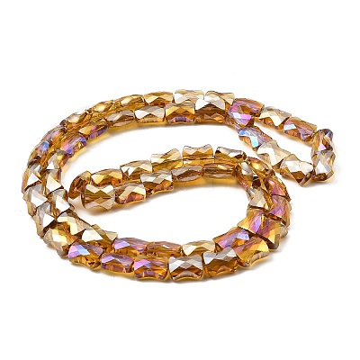AB Color Plated Transparent Glass Beads Strands EGLA-P051-06A-A13-1