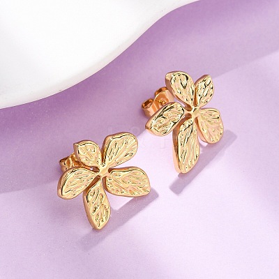304 Stainless Steel Stud Earrings EJEW-P338-02G-1