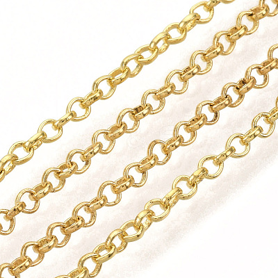 Soldered Brass Coated Iron Rolo Chains CH-S125-08A-G-1