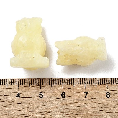 Natural Yellow Jade Carved Figurines DJEW-L023-G03-1