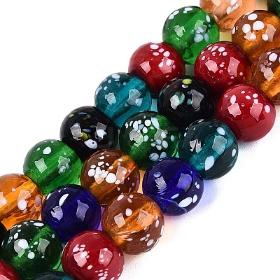 Handmade Lampwork Beads Strands LAMP-Q041-11A-1