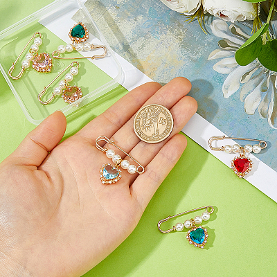 6Pcs Alloy Brooches JEWB-FH00051-1