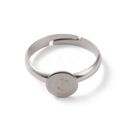 Non-Tarnish 304 Stainless Steel Pad Ring Settings X-STAS-K278-11B-P-1