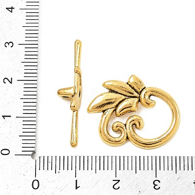 Leaf Tibetan Style Toggle Clasps LS-GLF0676Y-NF-1