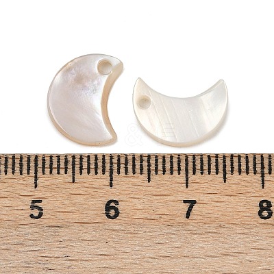 Moon Freshwater Shell Charms SHEL-M005-06-1