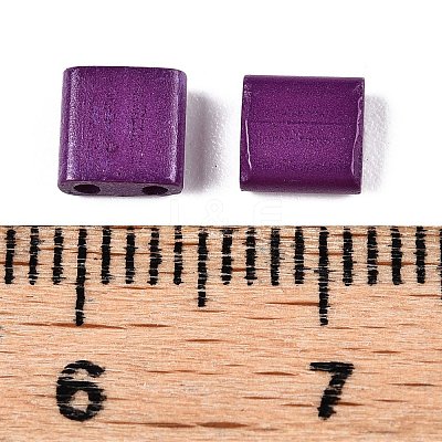 2-Hole Baking Paint Glass Seed Beads SEED-S023-17C-36-1