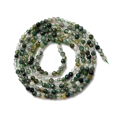 Natural Moss Agate Beads Strands G-A129-2mm-01A-1