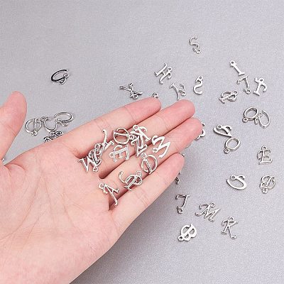 Alloy Mixed Letter Pendants PALLOY-PH0012-42-1