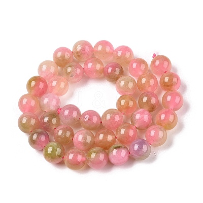 Dyed Natural White Jade Beads Strands G-T138-10mm-210-30-1