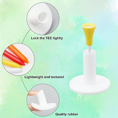 12Pcs Two-tone Plastic Golf Double Tees AJEW-CA0001-62-1