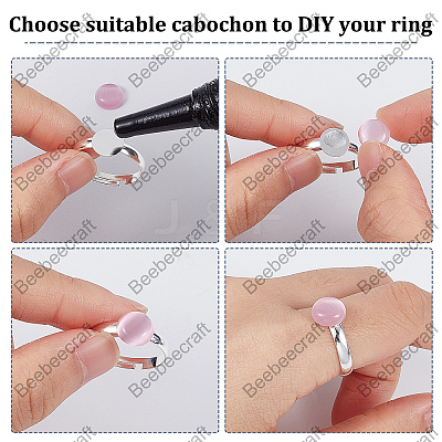 60Pcs 3 Colors Adjustable Brass Finger Rings Components KK-BBC0005-39-1
