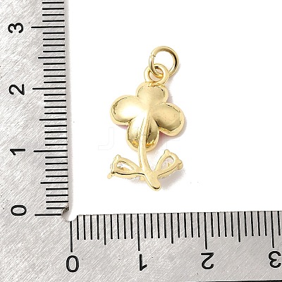Brass Pave Clear Cubic Zirconia Pendants X-KK-G554-05G-04-1