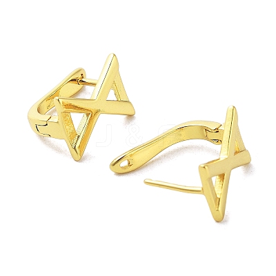 Brass Letter Stud Earrings for Women EJEW-A038-01X-G-1