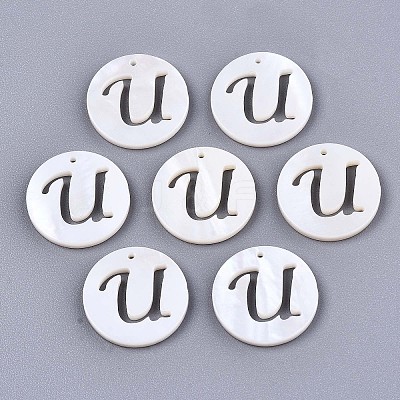 Natural Freshwater Shell Charms SHEL-S276-119U-1