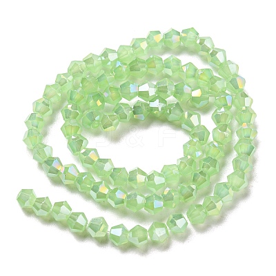 Imitation Jade Electroplate Glass Beads Strands EGLA-A039-J6mm-B01-1