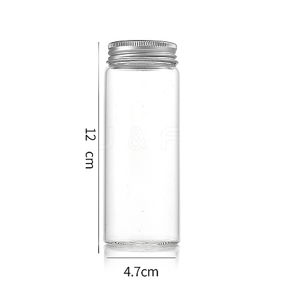Column Glass Screw Top Bead Storage Tubes CON-WH0086-094G-01-1
