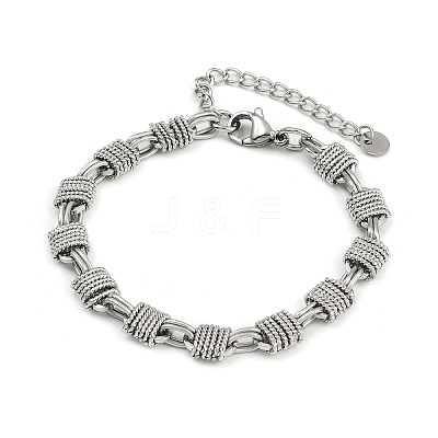 304 Stainless Steel Link Chain Bracelets for Women BJEW-Z143-07P-1