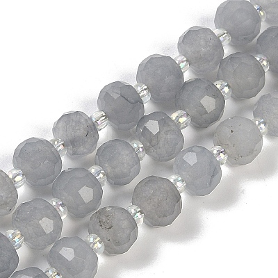Natural Grey Agate Beads Strands G-H057-A11-01-1