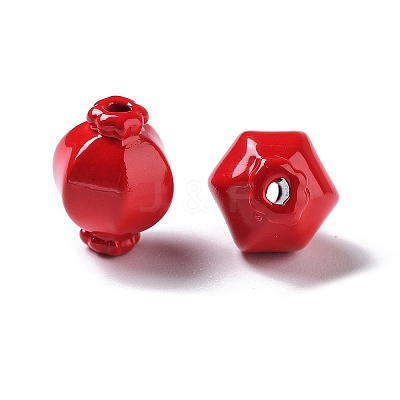 Spray Painted Alloy Bead PALLOY-H134-46-1