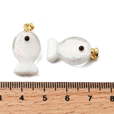 Handmade Dichroic Foil Lampwork Pendants DICH-G001-01G-01-1