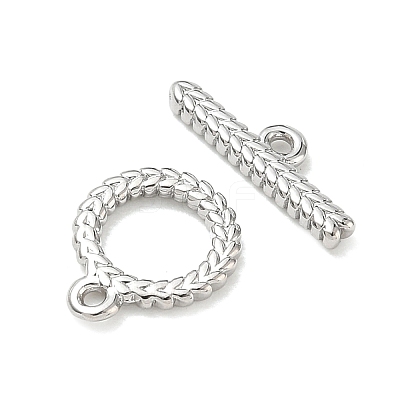 Brass Toggle Clasps KK-CBA42CA-01A-P-1