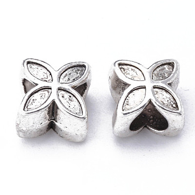 Tibetan Style Alloy European Beads TIBE-S319-127AS-RS-1