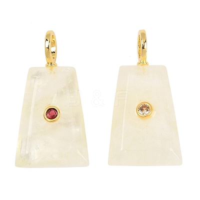 Natural Lemon Quartz(Heated) Pendants G-F837-03B-1