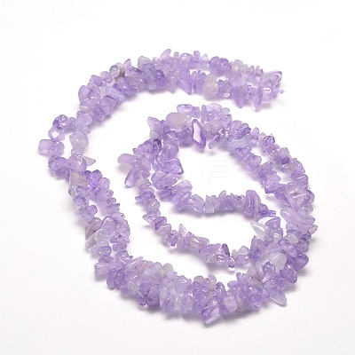Natural Lavender Amethyst Chip Bead Strands G-M205-35-1