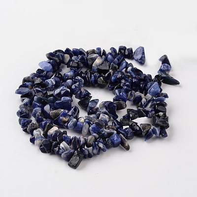 Chip Natural Blue Spot Stone Bead Strands X-G-M344-18-1